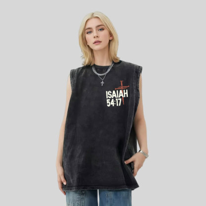 No Weapon Christian Washed Tank Top