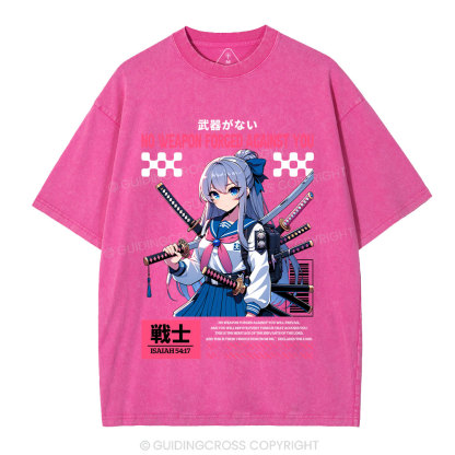 No Weapon Forged Against You Christian Washed T-Shirt