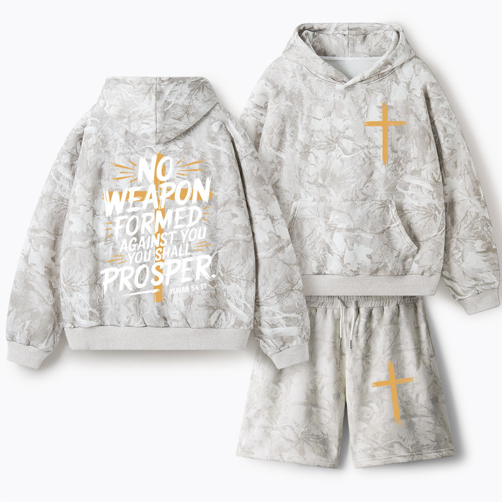 No Weapon Formed Against Christian Camo Fleece Hoodie Set
