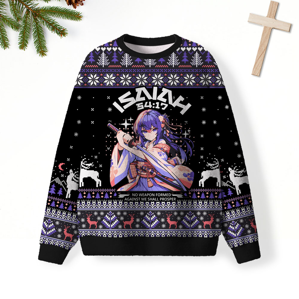 No Weapon Formed Christian Lightweight Sweater