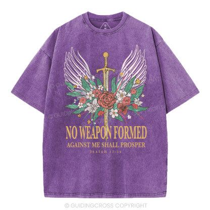 No Weapon Formed Christian Washed T-Shirt