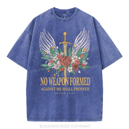 No Weapon Formed Christian Washed T-Shirt