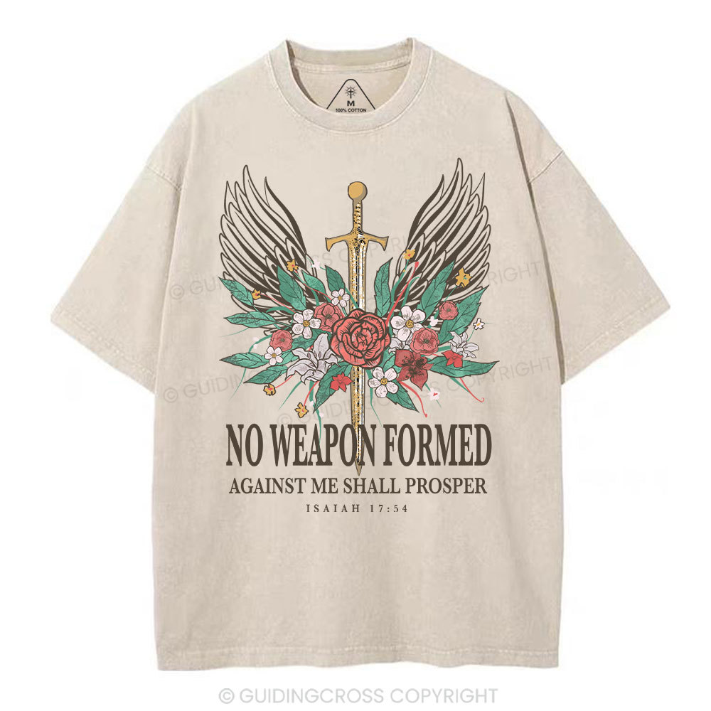 No Weapon Formed Christian Washed T-Shirt