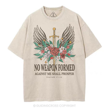 No Weapon Formed Christian Washed T-Shirt