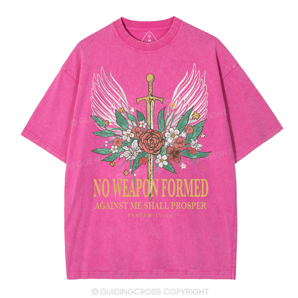 No Weapon Formed Christian Washed T-Shirt