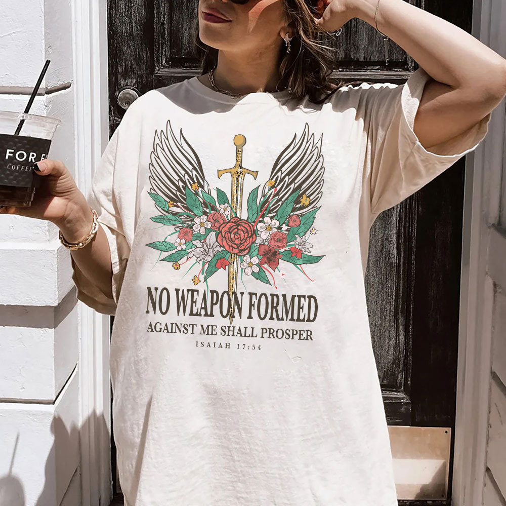 No Weapon Formed Christian Washed T-Shirt