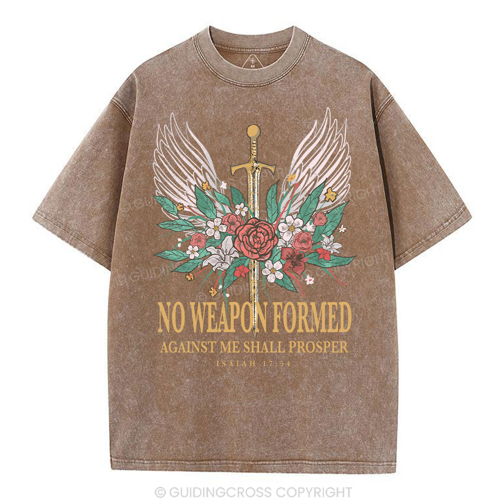 No Weapon Formed Christian Washed T-Shirt