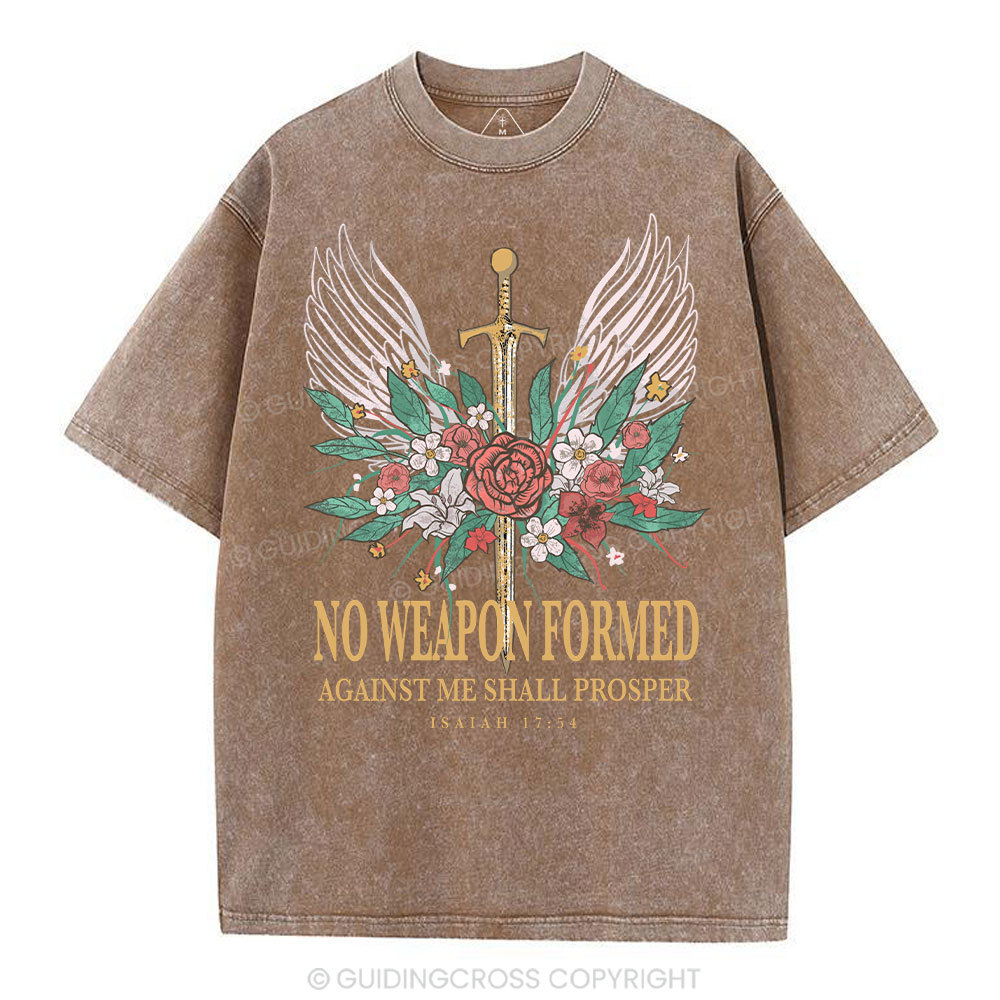 No Weapon Formed Christian Washed T-Shirt