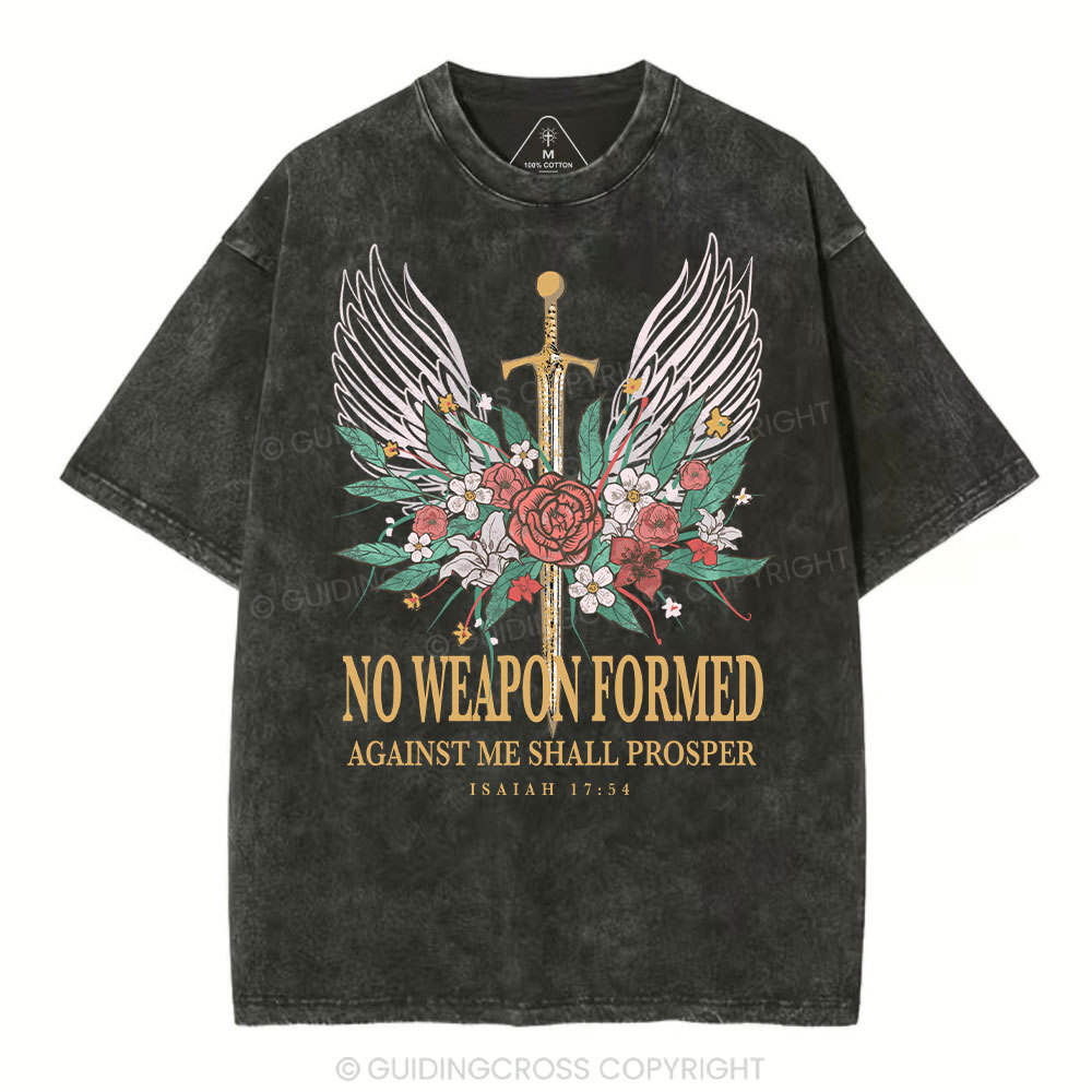 No Weapon Formed Christian Washed T-Shirt