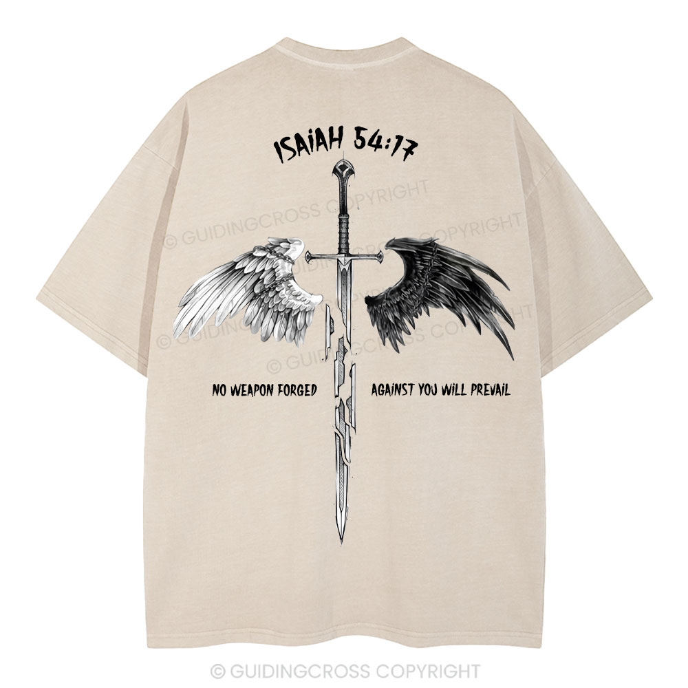 No Weapon Formed Christian Washed T-Shirt