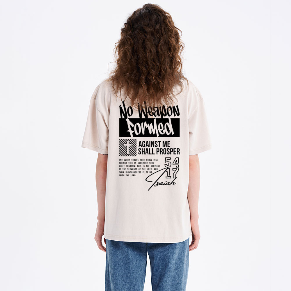 No Weapon Formed Christian Washed T-Shirt
