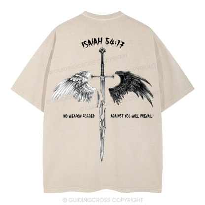 No Weapon Formed Christian Washed T-Shirt