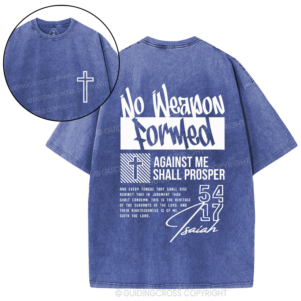 No Weapon Formed Christian Washed T-Shirt