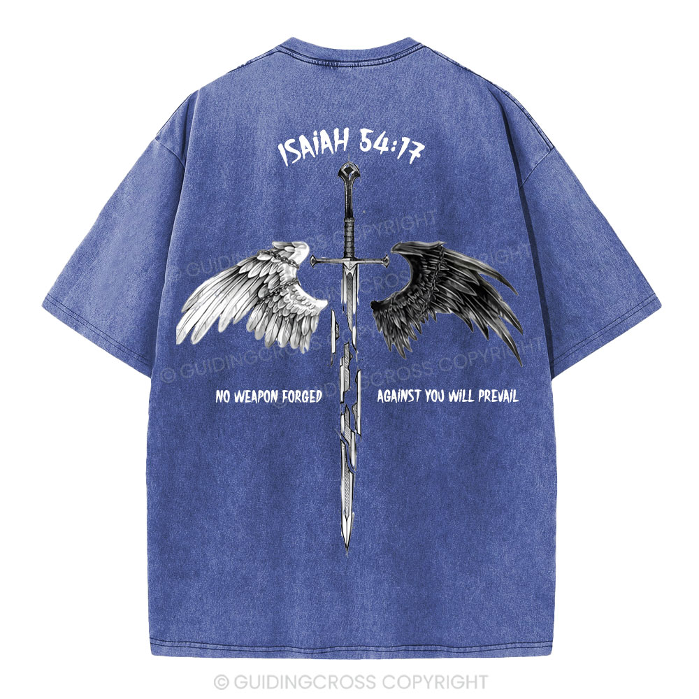 No Weapon Formed Christian Washed T-Shirt