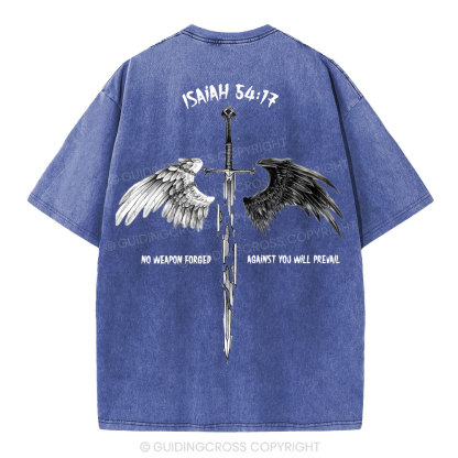 No Weapon Formed Christian Washed T-Shirt