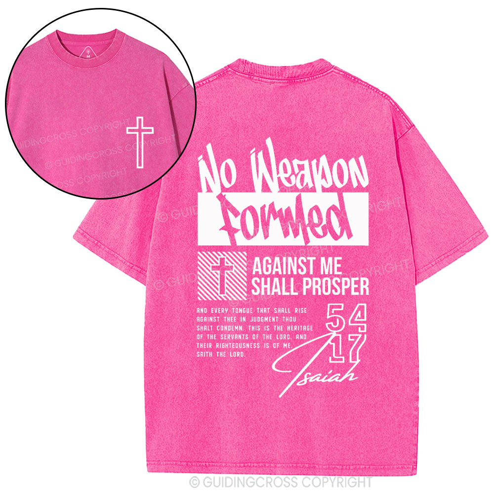 No Weapon Formed Christian Washed T-Shirt