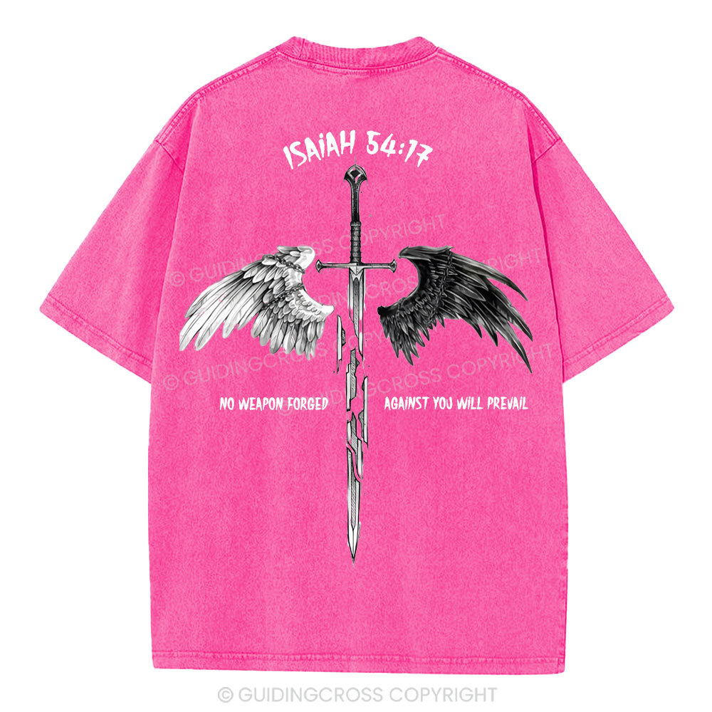 No Weapon Formed Christian Washed T-Shirt