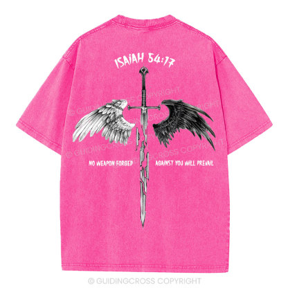 No Weapon Formed Christian Washed T-Shirt