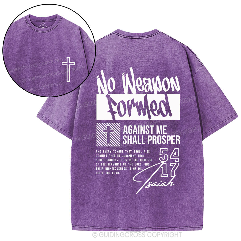 No Weapon Formed Christian Washed T-Shirt