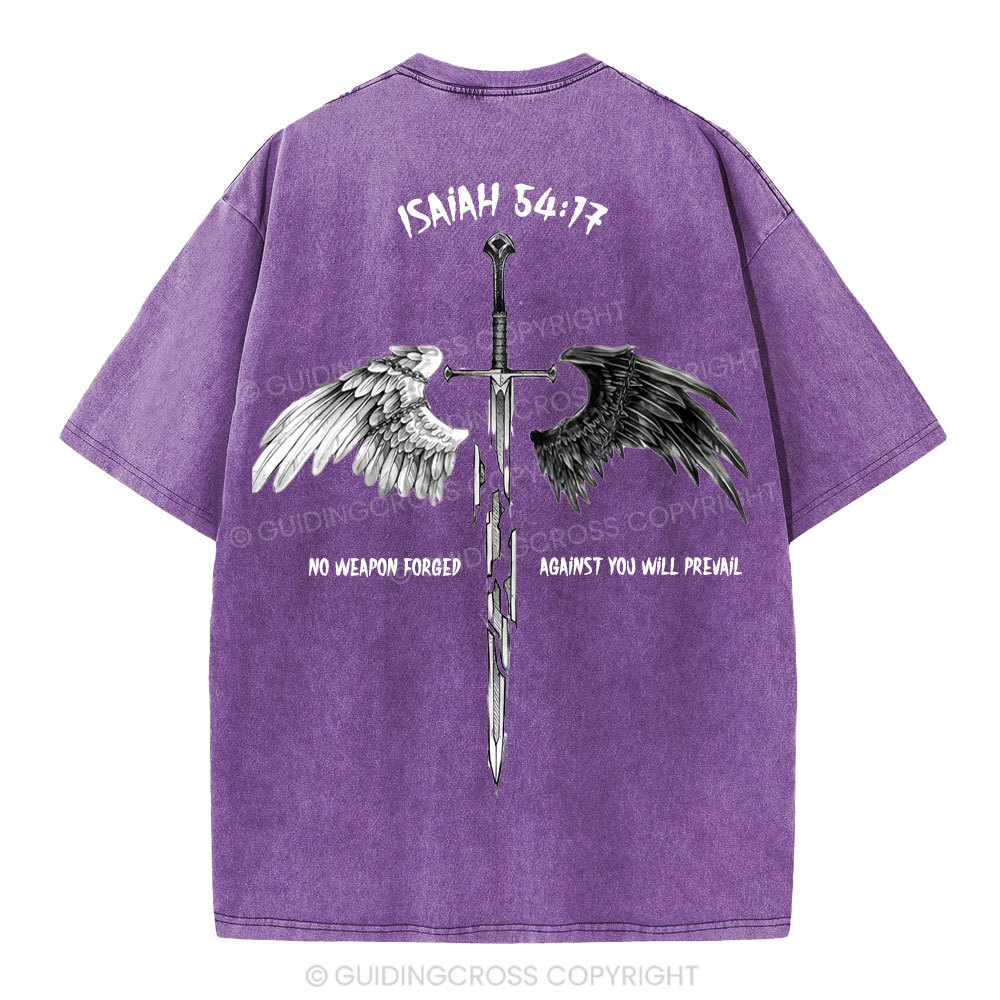 No Weapon Formed Christian Washed T-Shirt