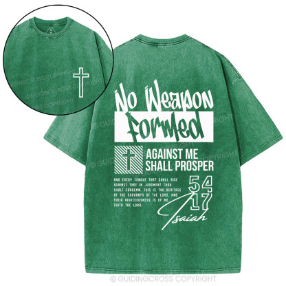 No Weapon Formed Christian Washed T-Shirt
