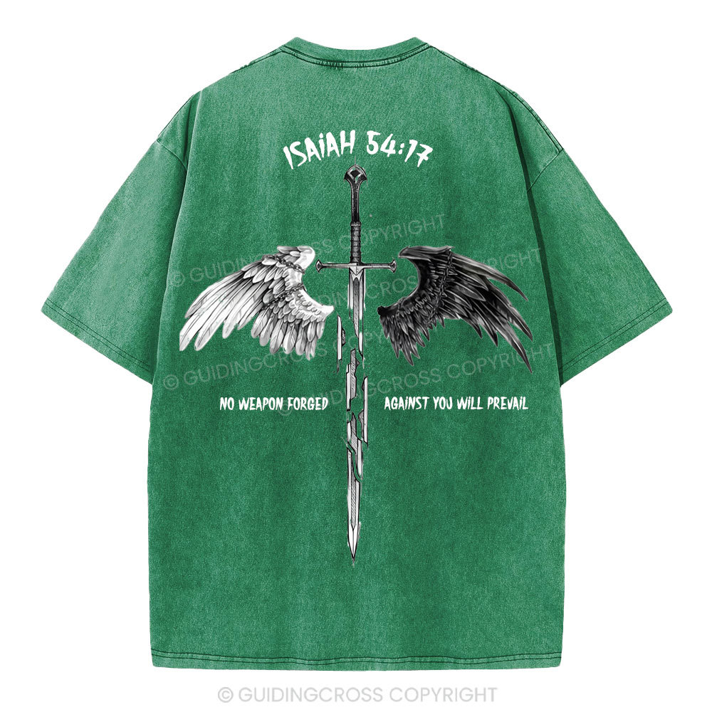 No Weapon Formed Christian Washed T-Shirt