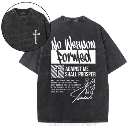 No Weapon Formed Christian Washed T-Shirt