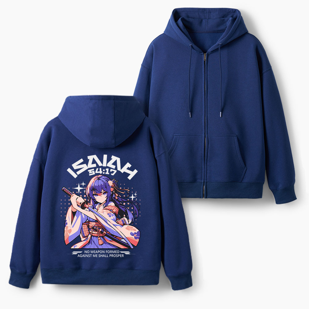 No Weapon FormedChristian Fleece-Lined Full-Zip Hoodie