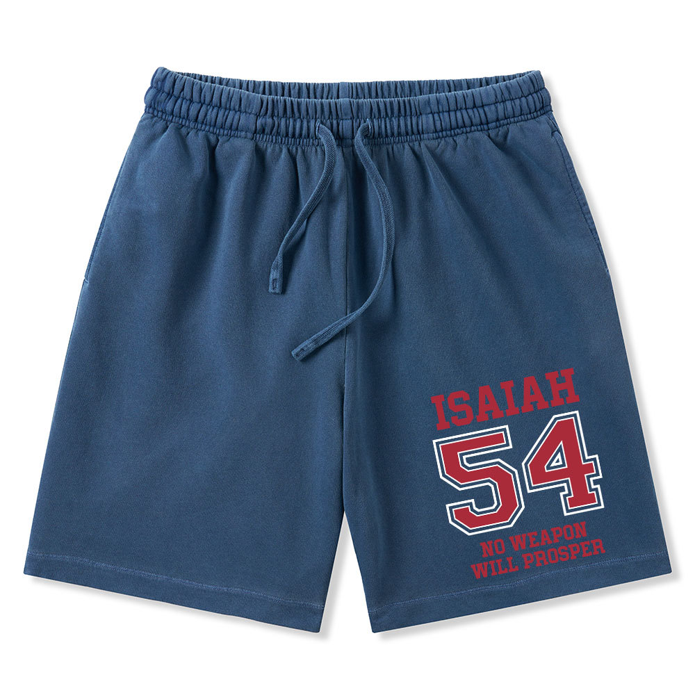 No Weapon Will Prosper Christian Washed Shorts