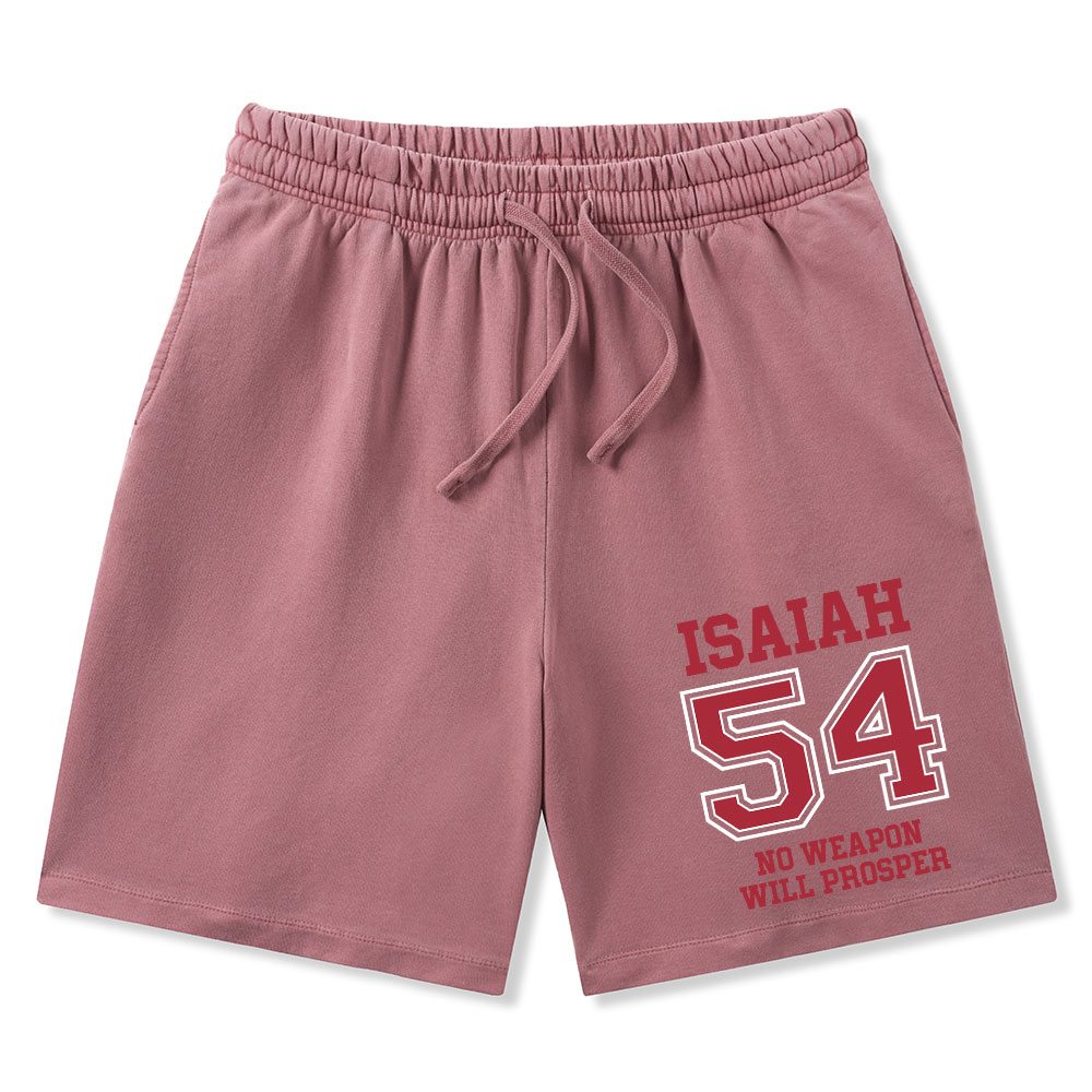 No Weapon Will Prosper Christian Washed Shorts