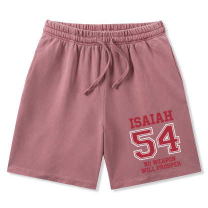 No Weapon Will Prosper Christian Washed Shorts