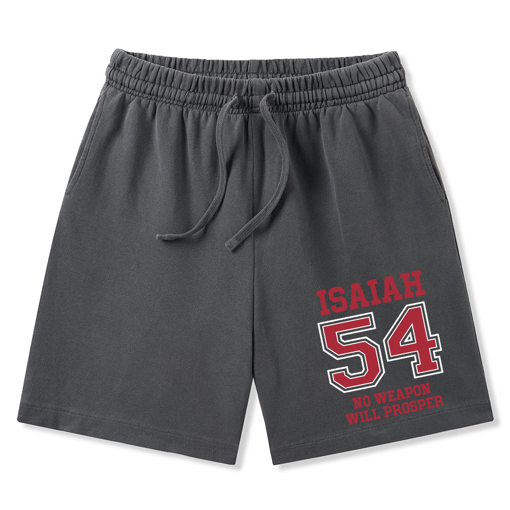 No Weapon Will Prosper Christian Washed Shorts