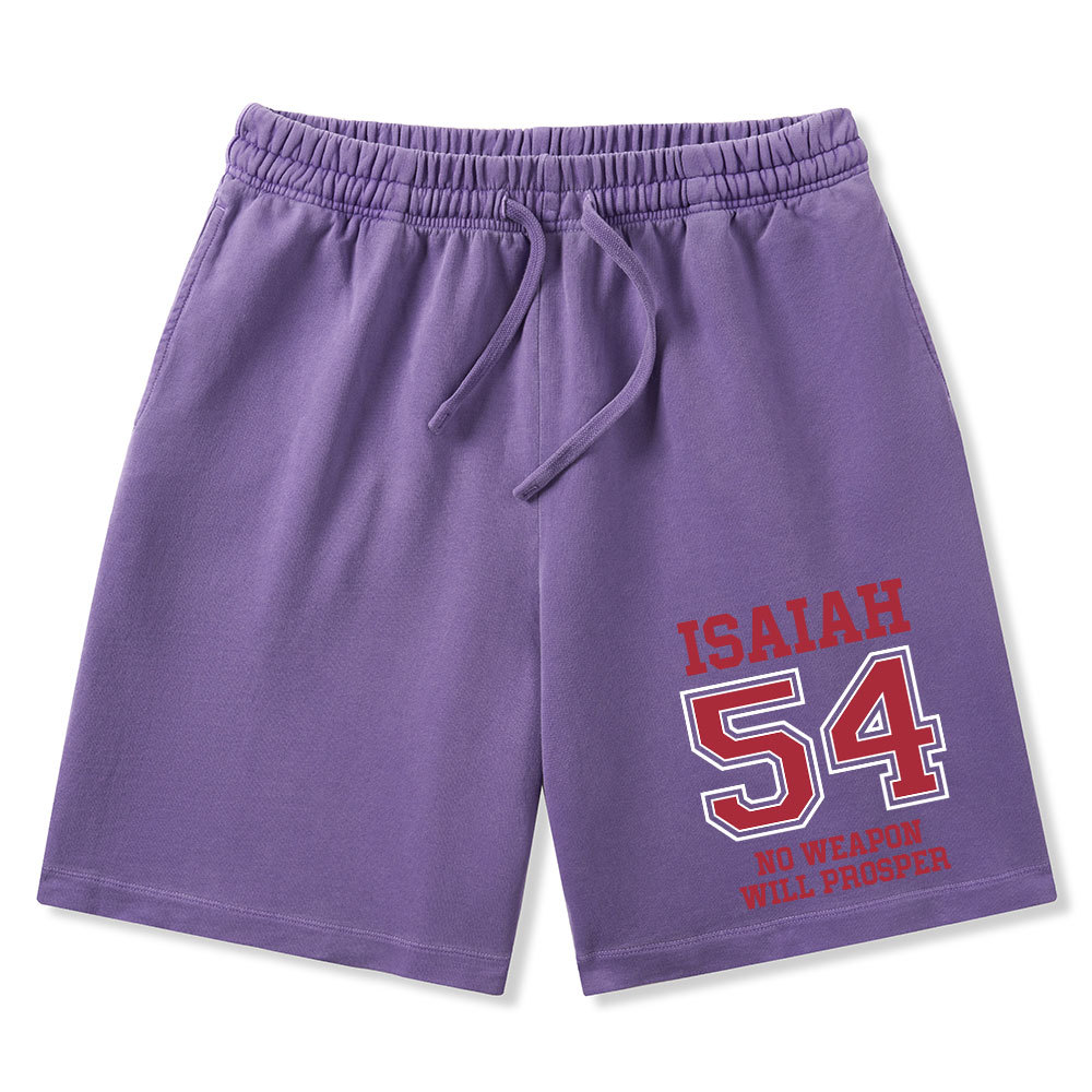 No Weapon Will Prosper Christian Washed Shorts