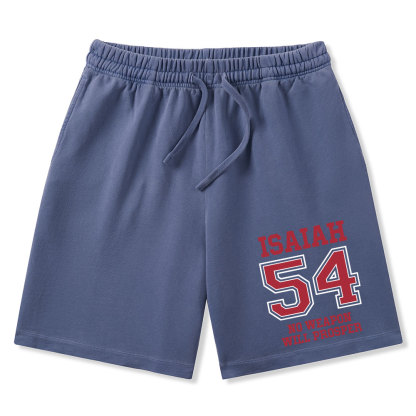 No Weapon Will Prosper Christian Washed Shorts