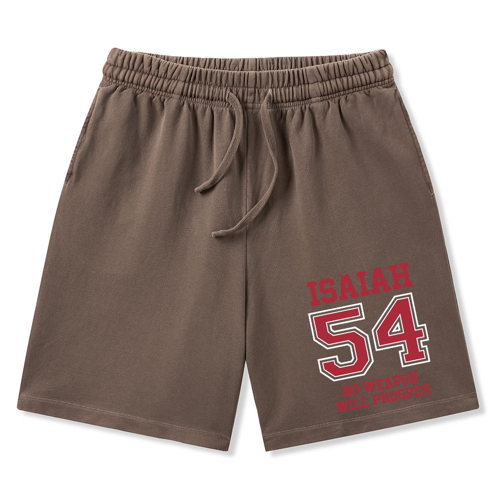 No Weapon Will Prosper Christian Washed Shorts