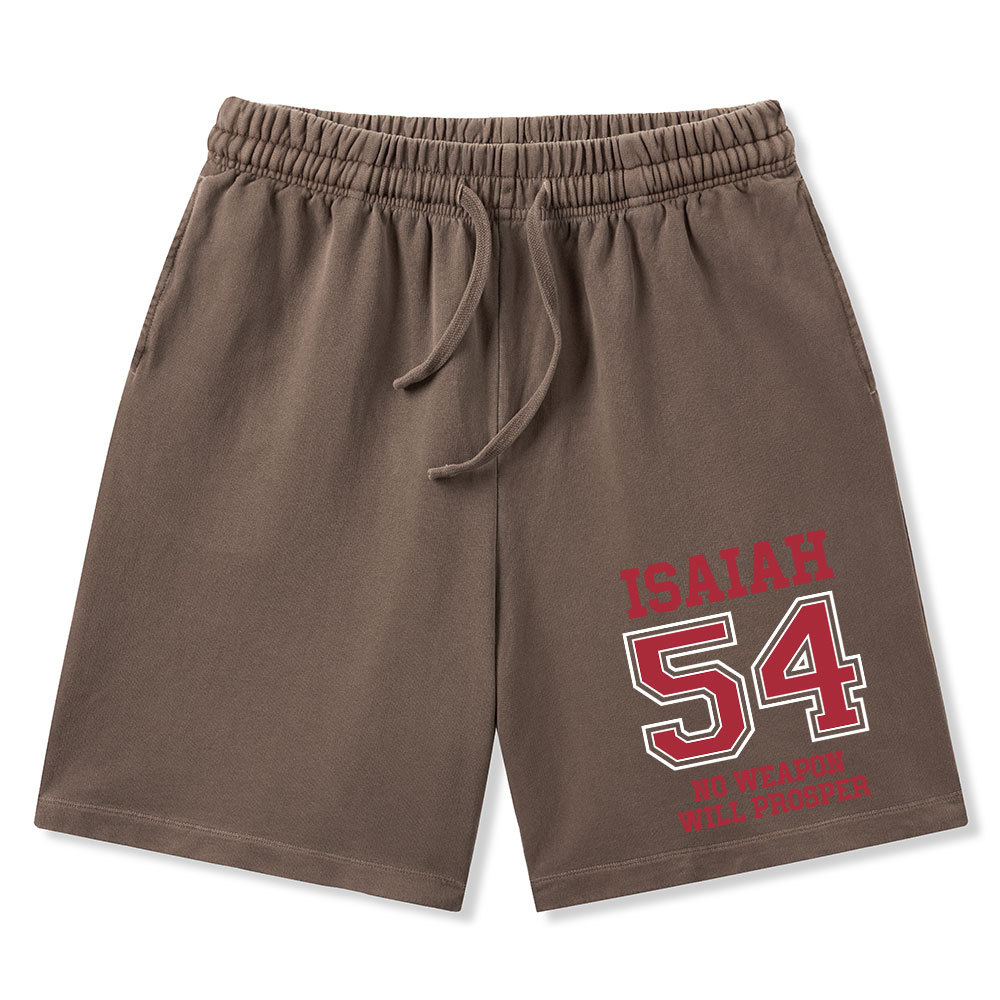 No Weapon Will Prosper Christian Washed Shorts