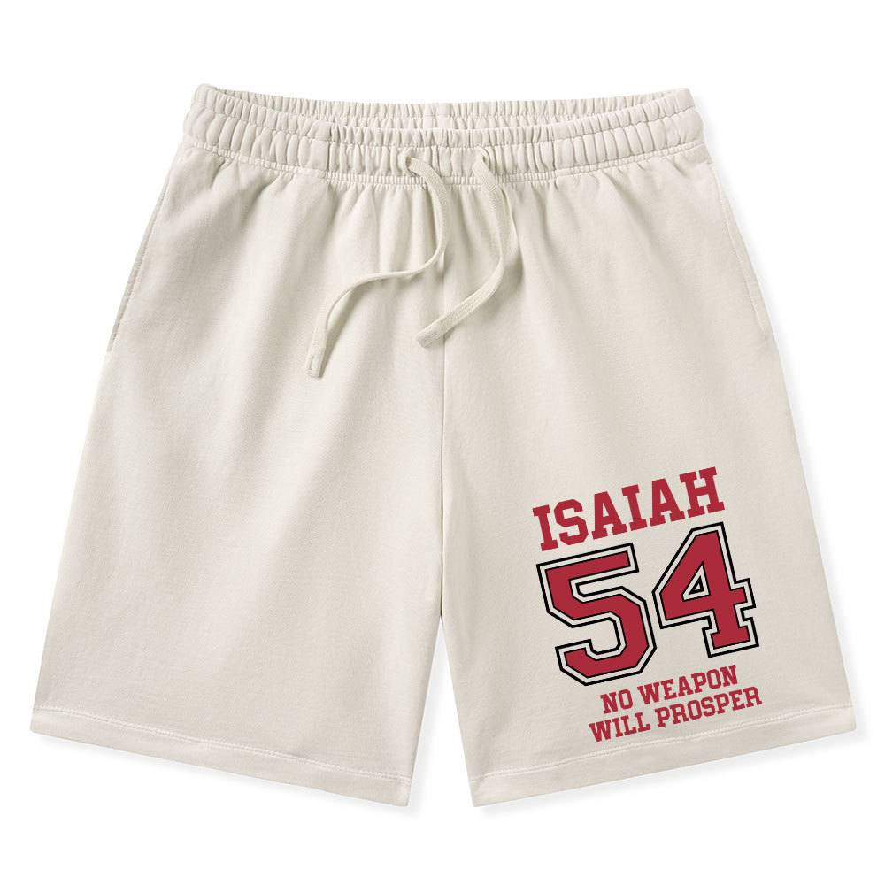 No Weapon Will Prosper Christian Washed Shorts