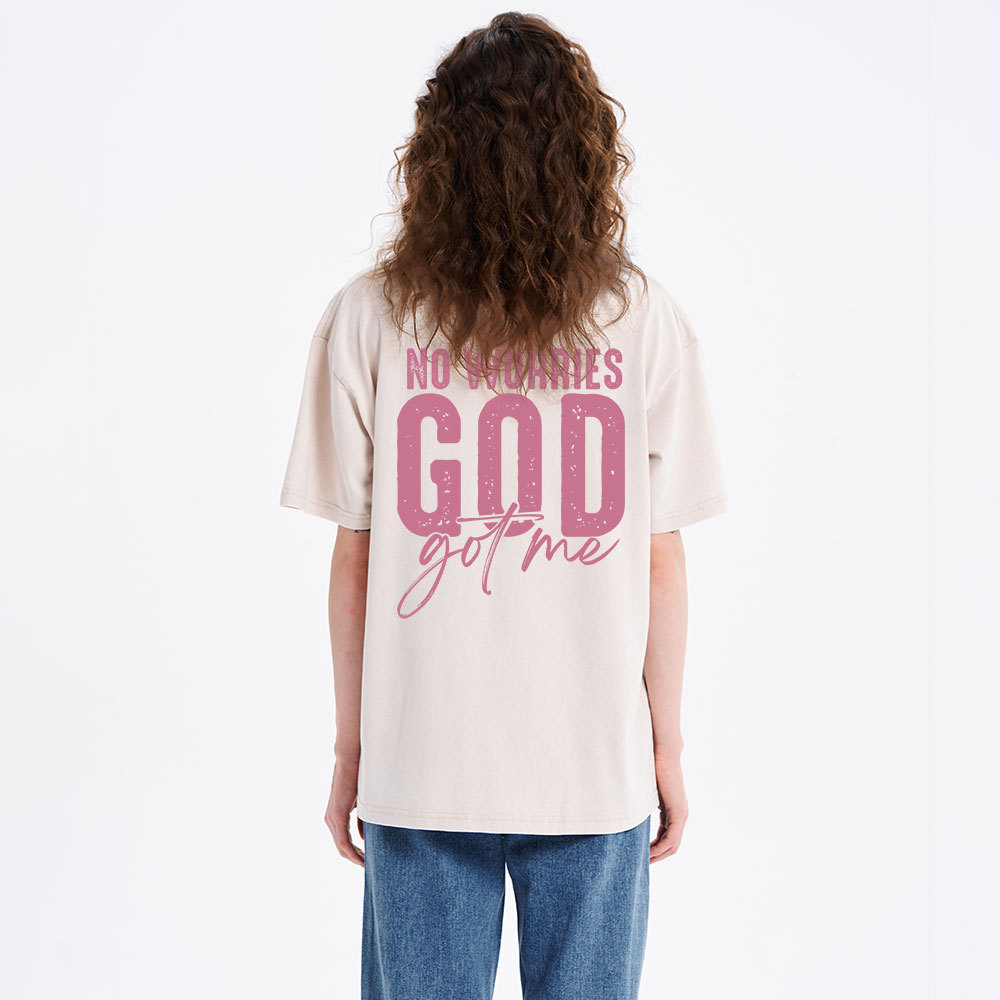 No Worries God Got Me Christian Washed T-Shirt