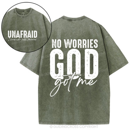 No Worries God Got Me Christian Washed T-Shirt