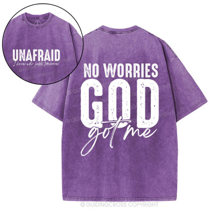 No Worries God Got Me Christian Washed T-Shirt