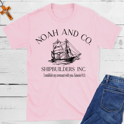 Noah And Co. Shipbuilders  Inc. Christian T-Shirt