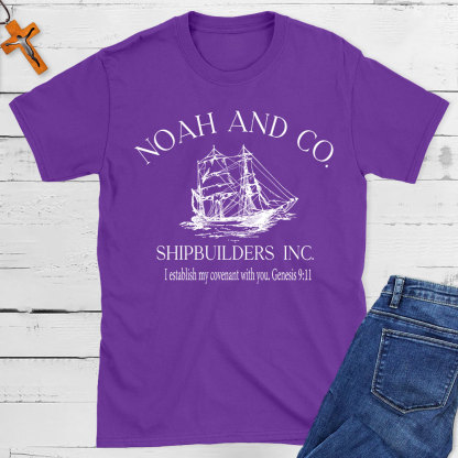 Noah And Co. Shipbuilders  Inc. Christian T-Shirt