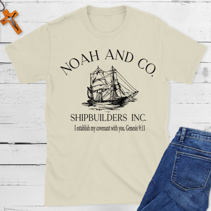 Noah And Co. Shipbuilders  Inc. Christian T-Shirt