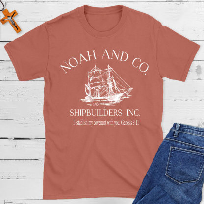 Noah And Co. Shipbuilders  Inc. Christian T-Shirt