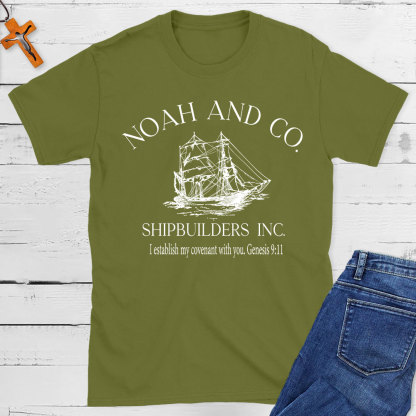 Noah And Co. Shipbuilders  Inc. Christian T-Shirt