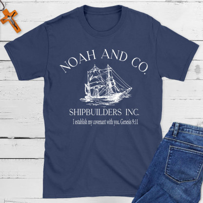 Noah And Co. Shipbuilders  Inc. Christian T-Shirt