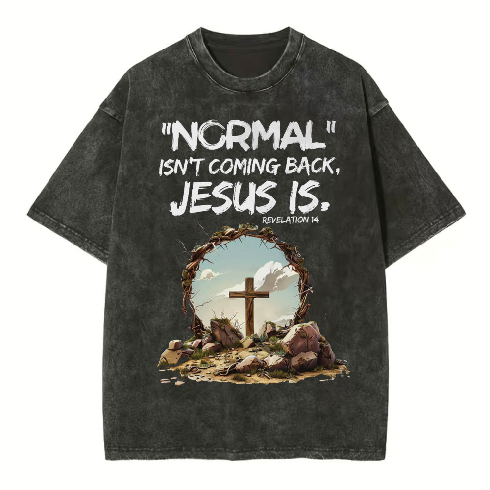 Normal Isn't Coming Back Christian Washed T-Shirt