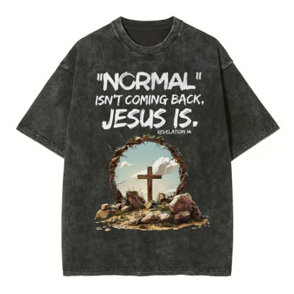 Normal Isn't Coming Back Christian Washed T-Shirt