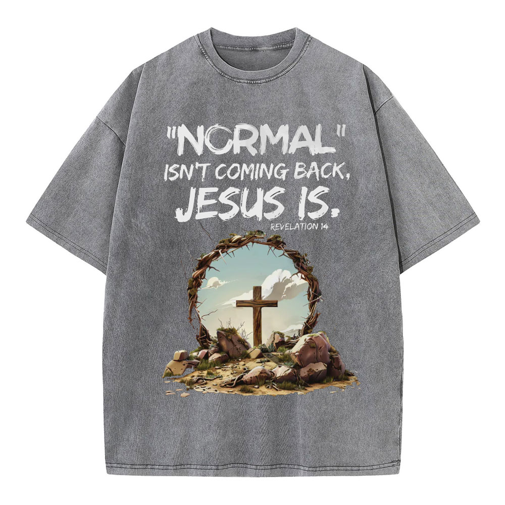 Normal Isn't Coming Back Christian Washed T-Shirt