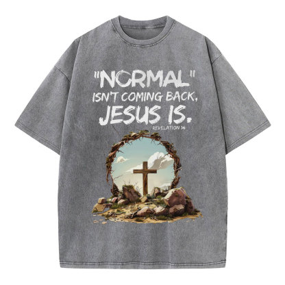 Normal Isn't Coming Back Christian Washed T-Shirt